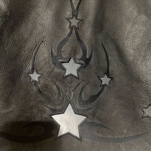 First Classics Breakout Star Womens Reflective Leather Moto Jacket - Small - Picture 7 of 10